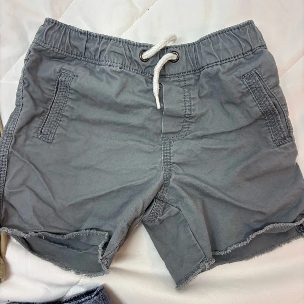 Old Navy Oshkosh & The children’s place Kids Shorts Trio Bundle- Tan, Gray, Blue
